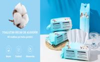KingnetStore - 60 Toallitas secas de algodón 100% Hipoalérgico Suave Fuerte Absorbente, Piel Sensible, 60 Tira/Paquete, 20x20 CM, Toallitas Secas Faciales, Toallitas Secas para Bebés, Toallitas Desmaquillantes, Desmaquillaje, Toallitas de viaje familiares - details 0