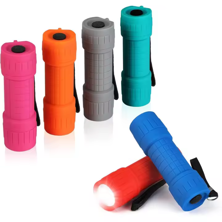 6 Piezas Indoor de 9 LED, Juego de Mini Interior with Pilas, Interior de Bolsillo Coloridas, Gift para Niños y Adultos, Ideal para Camping, Actividades al Aire Libre y Fiesas - 1