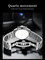 Reloj De Cuarzo Para Hombre OLEVS Marca Top Calibre Original Pantalla Luminosa Resistente Al Agua Acero Inoxidable Cronógrafo Calendario Estilo Casual - details 12