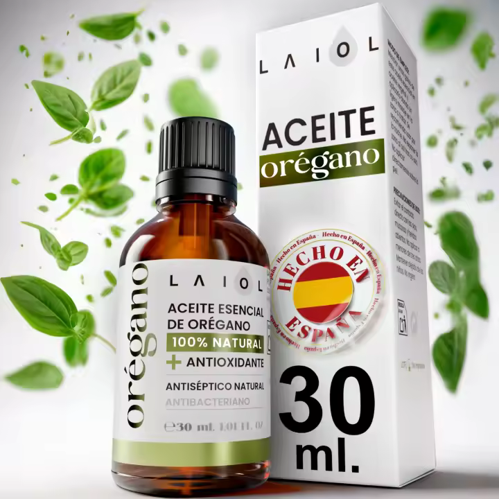 LAIOL Aceite de Orégano - Puro 100% Natural con Carvacrol - Aceite Esencial Líquido y Orgánico - Uso Alimentario y Terapéutico - 1