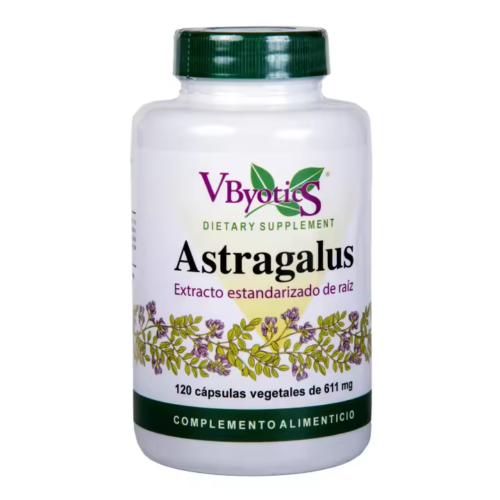 ASTRAGALUS 500mg 120 Vcaps Vbyotics - Equilibra el Organismo - Normaliza Funciones Vitales - Inmunitario - 1
