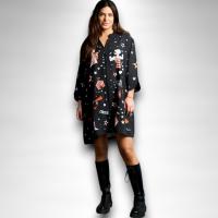 Vestido Reina de la Pista Anabel Lee - Camisero Oversize con Estampado Circo - details 0
