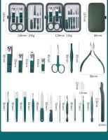 Nuevo Set De Tijeras Para Uñas De Acero Inoxidable Con Estuche Portátil Herramienta De Aseo Para Hombres Y Mujeres Verde - details 11