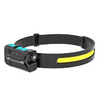 Linterna Frontal Recargable Con Sensor Y Batería 18650 COB LED Para Pesca Y Camping Luz De Mano Con Pantalla De Potencia Impermeable - details 0