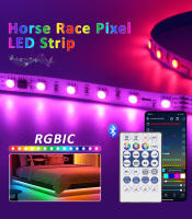 Tira De Luces LED WS2811 RGBIC Con Control Remoto Bluetooth Para Carreras De Caballos 5M 10M 20M 25M DC 24V Color Soñado SMD No Impermeable Para Sala De Estar - details 0