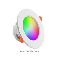 Tuya Bluetooth Smart Downlight LED De Color Completo Control Remoto 10W Luz Baja Revestimiento Plástico Para Techo Recubierto - details 5