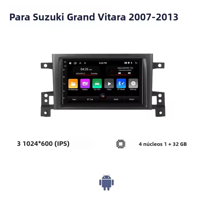MEKEDE Radio Para Coche Android 13 7'' Compatible Con Suzuki Grand Vitara 3 2005-2015 Reproductor Multimedia GPS Carplay WiFi FM Audio - 1