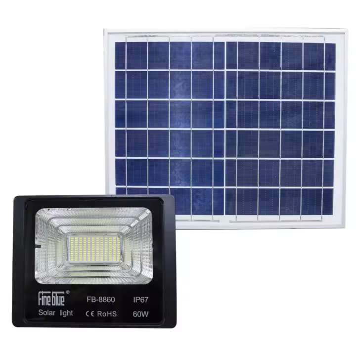 Mediawavestore Foco LED Solar Impermeable 60W FB-8860 6500K Luz Fría - 1