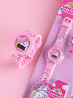 Reloj Electrónico De Color Unicorno Para Niños Con Pulsera Luminosa Y Multifuncional Resistantes Al Agua Estilo Casual Para Estudiantes - details 3