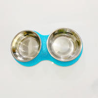 Tazón De Alimentos En Forma De Diamante Para Perros Y Gatos De Acero Inoxidable Desmontable De Dos Capas Nuevo 2024 - details 2