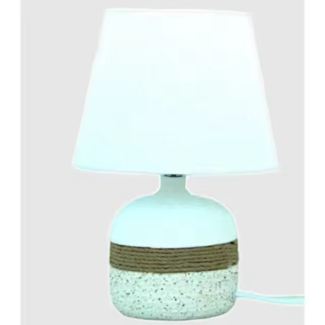 Lámpara cerámica blanca cuerda     -EkilikuaHome - 1