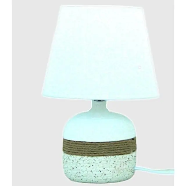 Lámpara cerámica blanca cuerda     -EkilikuaHome - 1
