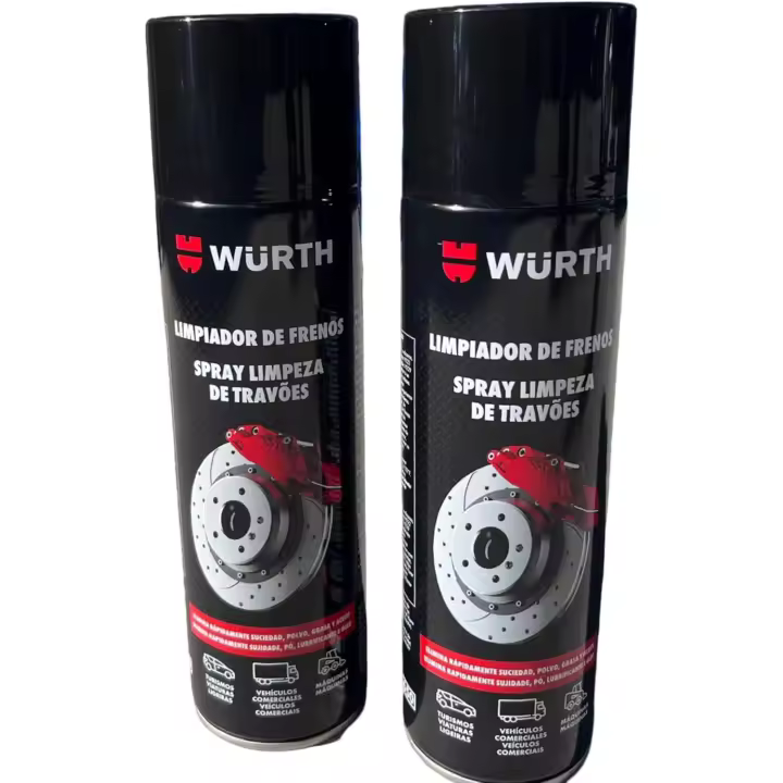 Wurth Limpiador de Frenos 500ml Pack 2 Unidades | Eliminación de Grasa y Polvo Sin Acetona, Compatible con Materiales de Automoción - Compatible con Diversos Materiales (2) - 1