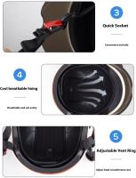Nueva Casco Para Niños Y Niñas Casco De Moto De Medio Tamaño Para Electrónica De Recreo Protección De Cuatro Estaciones Material ABS - details 12
