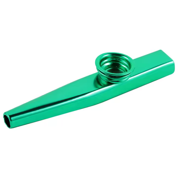 Kazoo De Aleación De Aluminio Verde Con Membrana Y Diáfragma Flute Musical Instrumento De Música Kazoos - 1