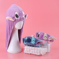 Disco De Secado Rápido De Cabello Stitch Disney Absorbente Para Niños Turbante De Tela De Algodón Para El Hogar Regalo Ideal - details 3