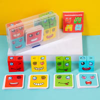 Juego Interactivo De Construcción De Cubos De Madera Con Expresiones Emocionales Juguetes Montessori Para Niños Y Niñas Educativos Para Aprendizaje De Emociones - details 8