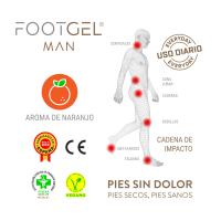 Footgel Plantilla Alto Confort Urbano Hombre - Pies Sin Dolor, Pies Secos, Pies Sanos - Aroma Naranjo - Talla 43-46 - details 2