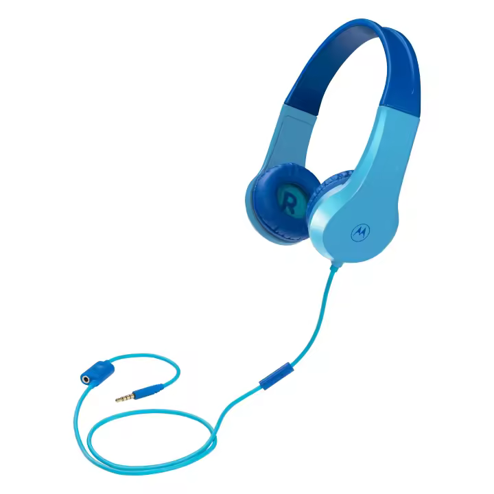 Auriculares Infantiles para niños a partir de 3 años con Limitación de Volumen y con Divisor de Audio JR200 - Motorola Sound - 1