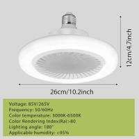 Ventilador de Techo with Luz y Control Remote, Ventilador de Techo Silencioso with Base E27 de 30 W, LED de 3 Colores, 3 Velocidades, Temporizador, Luz de Ventilador de Techo para Dormitorio - details 3