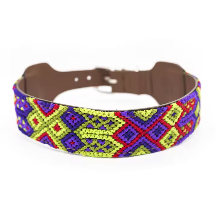 LADRAN GAUCHO - Collar para Perros TACO de Cuero Hecho a Mano - Resistente, Ajustable y Artesanal - 1