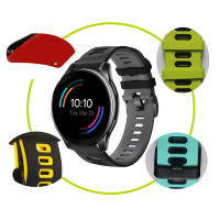 Correa De Silicona De Doble Color 22mm Para Reloj Amazfit GTR 4 3 2 Pulsera De Larga Duración Con Cierre Rápido Compatible Con Relojes De 47mm - details 3