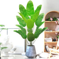 Planta Artificial De Palma Tropical Grande Hojas De Plátano Falso 24 Hojas Toque Real Strelitzia Reginae Para Jardín Interior 65-120 Cm - details 7