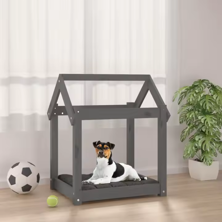 Cama para Perros Madera maciza de Pino 55,5x45,5x28 cm - 1