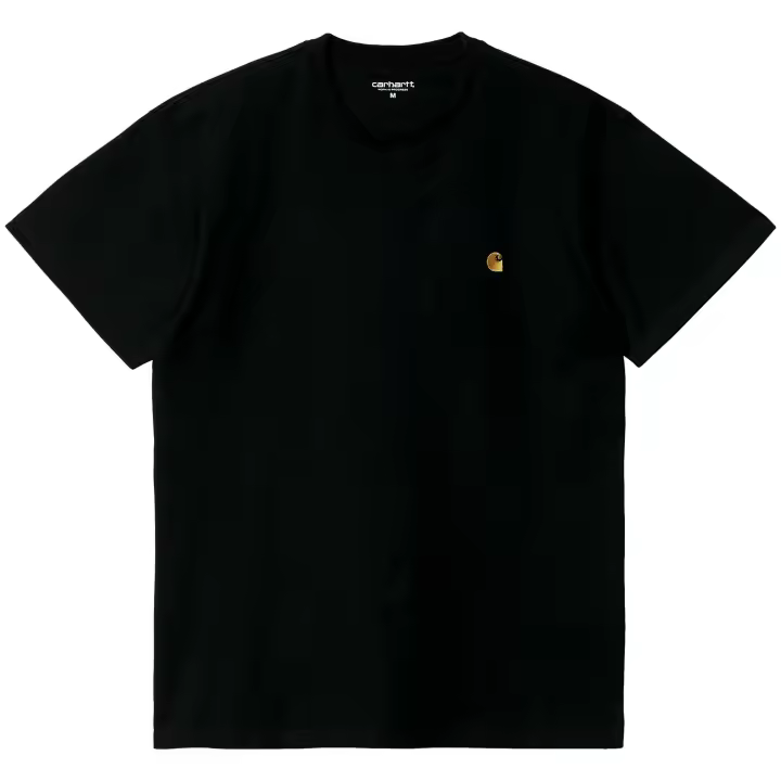 Camiseta de Manga Corta Carhartt WIP Chase para hombre en color negro - 1