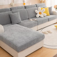 Cubierta De Sofá Minimalista De Color Sólido Moderna Universal Para Todas Las Estaciones Antideslizante Resistente a La Suciedad Amigable Con Mascotas Y Máquina - details 4