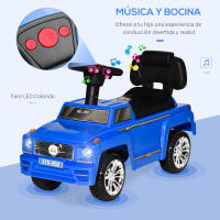 HOMCOM Coche Correpasillos para Bebé de 18-36 Meses Coche sin Pedales con Faros Música Bocina Compartimento de Almacenaje y Respaldo Alto 68x30,5x41,5 cm - details 0