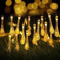Luces De Navidad LED Solares Con Forma De Gotas De Agua Decoración De Jardín Impermeable Para Exteriores Guirnalda De Calle - details 0
