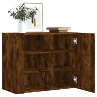 vidaXL Armario de pared madera de ingeniería 75x35x60 cm en color Roble Sonoma/Roble ahumado/Marrón roble y más | almacenamiento funcional diseño moderno para baño dormitorio sala - details 1