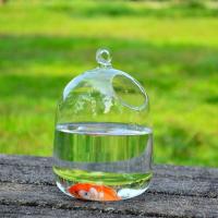 Acuario De Vidrio Transparente Con Soporte Para Decoración De Hogar Forma Redonda/Cuadrada Vaso De Peces Con Soporte De Colgante - details 3