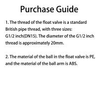 Controlador De Nivel De Agua Automático Para Ganadería 1pc Válvula Flotante Plástica G1/2 DN15 Para Cuencos De Agua Y Cría De Ponedoras - details 0