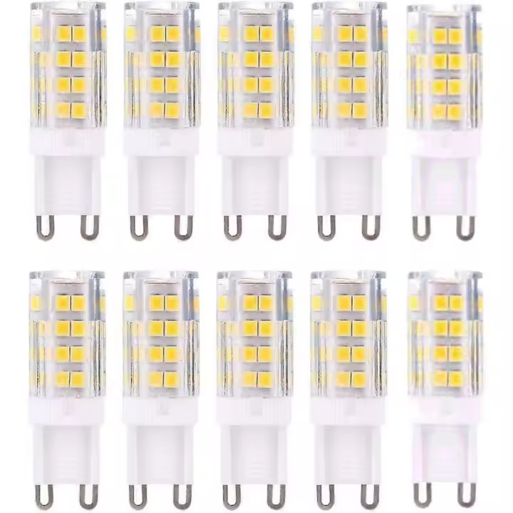 G9 LED light bulbs, warm white 3000K 5W G9 LED, pack of 10 - 1