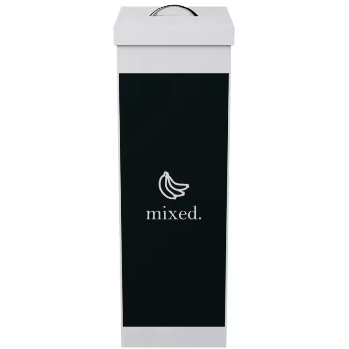 Caja de recogida de residuos PAPERFLOW, blanca, 60 litros - 1