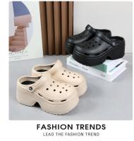 Sandalias De Mujer 9CM Gruesas Para Verano Zapatillas De Playa Con Tacón Alto Suela Suave Impermeables Para Jardín Y Exterior - details 8