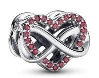 Pandora Family Infinity Charm Corazón Rojo-Pulseras Momentos Compatibles-Joyas para Mujeres-Gift para Mujeres en Su Vida-Hecho with Plata de Ley y Zirconia Cúbica, Viene con el embalaje de Caja de regalo original. - details 0
