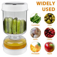 Contenedor De Encurtidos Tapa De Separación Seco Y Húmedo Jars De Olivas a Prueba De Fugas Con Strainer Contenedor Reutilizable Para Almacenamiento De Alimentos - details 5