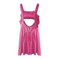 Vestido De Tenis Para Mujer Con Sujetador Integrado Y Short Vestido De Ejercicio De Moda Casual Con Cuello En V Y Manga Larga Vestido De Golf Mini De Verano - details 11