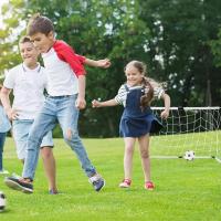 Puerta De Fútbol Para Niños Juguetes Deportivos Plegables Con Bomba Y Bola Meta Portátil De Fútbol Para Entrenamiento Al Aire Libre - details 1