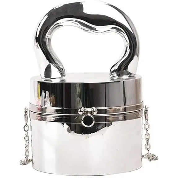 Bolso de noche acrílico type Cubo para Mujer, brilliant, cilíndrico, Con ASA Gruesa, Bolso Único de mano, type bandolera para graduación. - 1