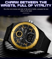 Reloj Deportivo De Lujo Para Hombre SANDA Dual-Display Quartz LED Digital Impermeable Cronógrafo Electrónico Con Pantalla LED Y Cuarzo - details 18