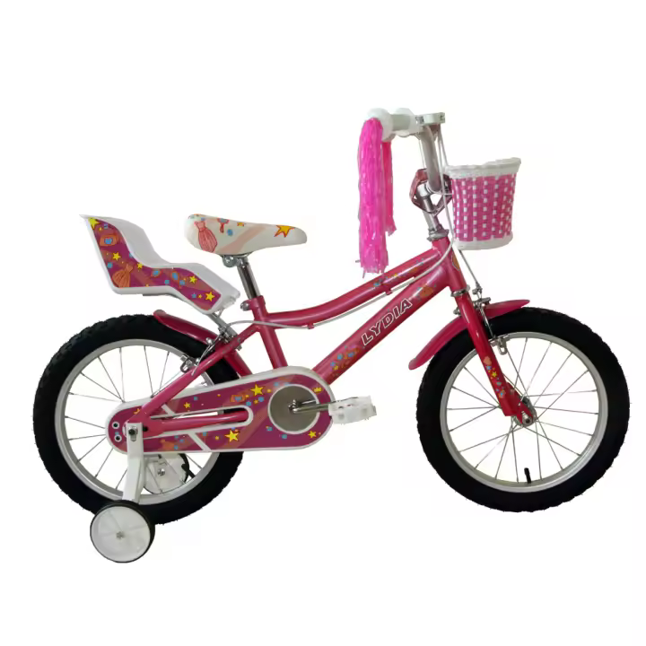Umit Bicicleta Montaña Umit 16" Lydia Rosa Con Cesta y Portamuñecas - 1