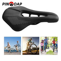 Sillín De Bicicleta Para Carretera Montaña Resistente Al Agua De Cuero PU Perforado Ancho Nariz Corta Para Ciclismo - details 0