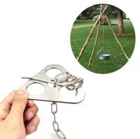 Trípode De Camping Con Soporte De Sartén Multifuncional De Acero Para BBQ Y Fogata Accesorio De Picnic Y Fiesta Al Aire Libre Con Bolsa - details 4