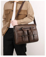 Bolso De Negocios Para Hombre De Lujo En Cuero PU Bolso De Mano Para Laptop Y Archivos A4 Estilo Oficina Y Almuerzo - details 6
