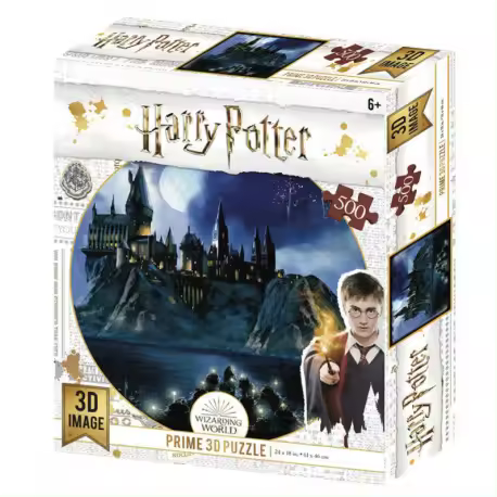 Puzzle 3d lenticular harry potter hogwarts 500 piezas - 1