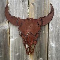 Decoración De Pared En Metal De Torro Estilo Rustico Para Exteriores Y Domésticos Signo De Búfalo Ideal Para Halloween Navidad Pascua Y Acción De Gracias - details 0